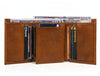 Fremont Leather Tri-fold Mens Wallet - Caramel - Aaron Leather Goods