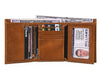 Fremont Leather Tri-fold Mens Wallet - Caramel - Aaron Leather Goods
