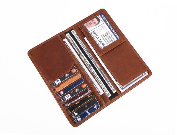 Austin Leather Wallet - Caramel - Aaron Leather Goods