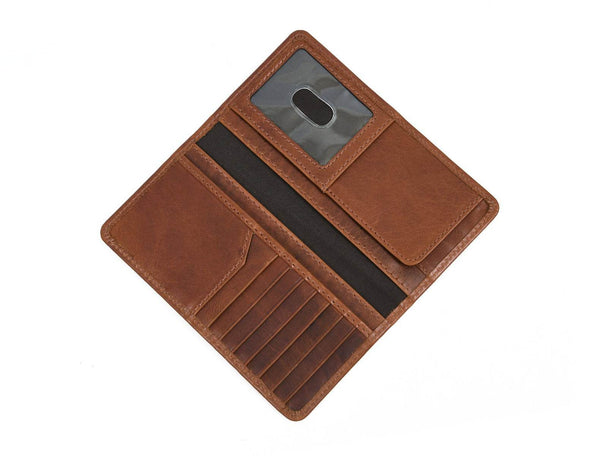 Austin Leather Wallet - Caramel - Aaron Leather Goods