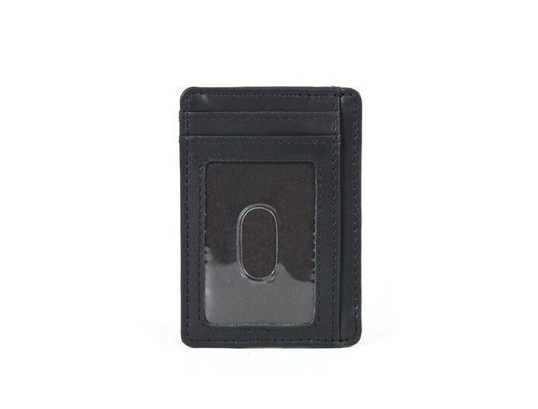 Utrera Leather Credit Card Holder - Black - Aaron Leather Goods