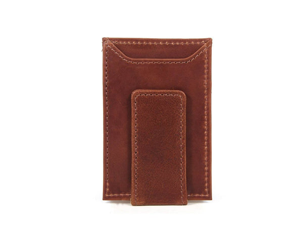 Sestao Leather Minimalist Money Clip Wallet - Merlot - Aaron Leather Goods