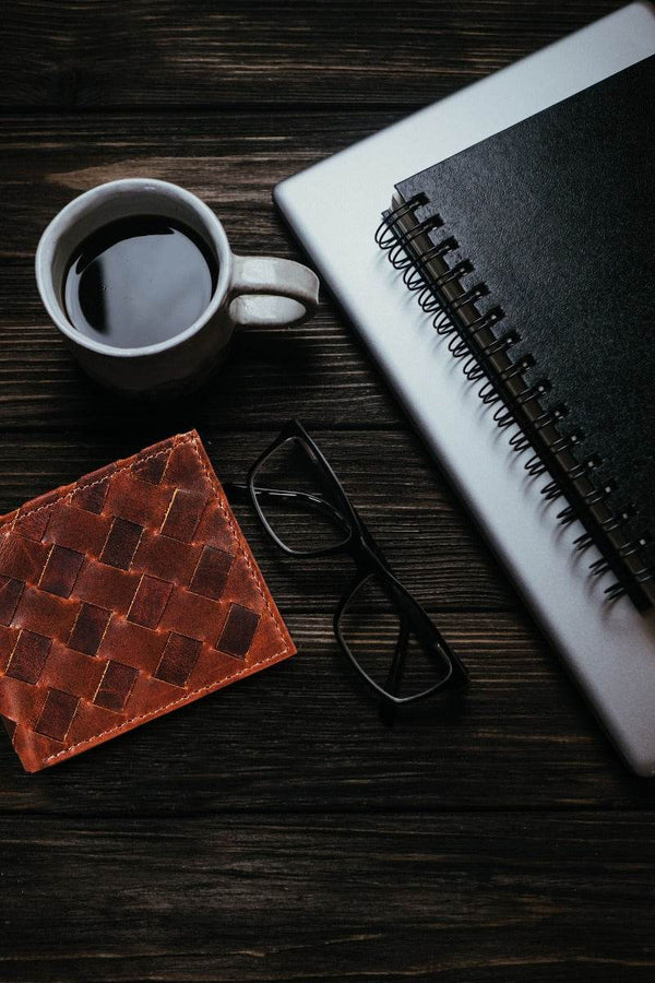Detroit Leather Bi-fold Mens Wallet - Brown - Aaron Leather Goods