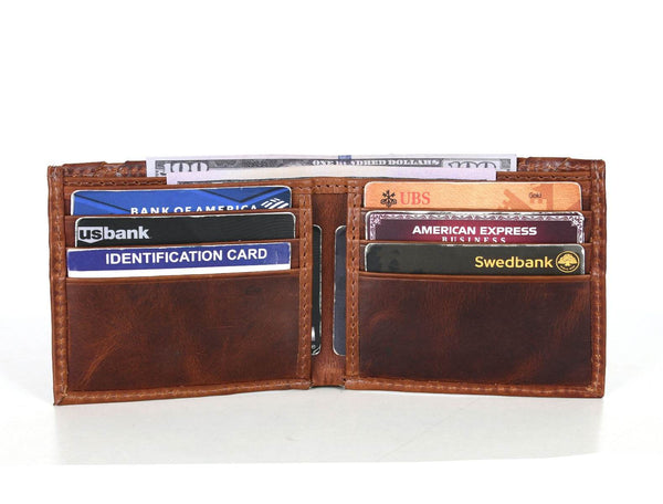 Carmel Leather Belt & Wallet Gift Combo - Brown - Aaron Leather Goods