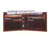 Wichita Leather Bi - fold Mens Wallet - Dark Brown - Aaron Leather Goods