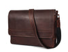 Boulder Leather Messenger Bag & Organizer Combo - Walnut - Aaron Leather Goods