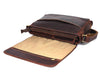 Boulder Leather Messenger Bag & Organizer Combo - Walnut - Aaron Leather Goods