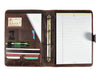 Boulder Leather Messenger Bag & Organizer Combo - Brown - Aaron Leather Goods