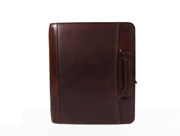 Tulsa Leather Organizer - Walnut Brown - Aaron Leather Goods