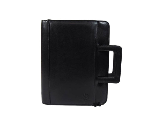 Tulsa Leather Organizer - Raven Black - Aaron Leather Goods