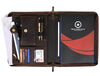 Boulder Leather Messenger Bag & Organizer Combo - Walnut - Aaron Leather Goods