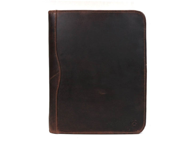 Boulder Leather Messenger Bag & Organizer Combo - Walnut - Aaron Leather Goods
