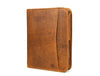 Boulder Leather Messenger Bag & Organizer Combo - Caramel - Aaron Leather Goods