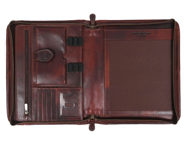 Austin Leather Organizer - Walnut - Aaron Leather Goods