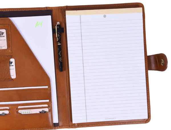 Aaron Leather Goods leather Briefcase & Organizer Combo - Aaron Leather Goods