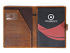 Aaron Leather Goods leather Briefcase & Organizer Combo- Brown - Aaron Leather Goods