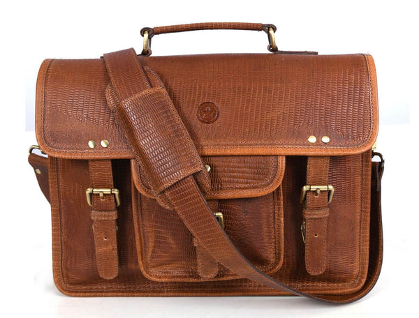 Aaron Leather Goods leather Briefcase & Organizer Combo - Aaron Leather Goods