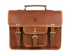 Aaron Leather Goods leather Briefcase & Organizer Combo - Aaron Leather Goods