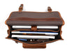Aaron Leather Goods leather Briefcase & Organizer Combo - Aaron Leather Goods