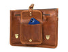 Aaron Leather Goods leather Briefcase & Organizer Combo - Aaron Leather Goods