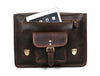Ancona Leather Office Bag 15" - Walnut - Aaron Leather Goods