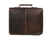 Ancona Leather Office Bag 15" - Walnut - Aaron Leather Goods