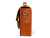 Aaron Leather Goods leather Briefcase & Organizer Combo- Brown - Aaron Leather Goods