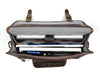 Aaron Leather Goods leather Briefcase & Organizer Combo- Brown - Aaron Leather Goods