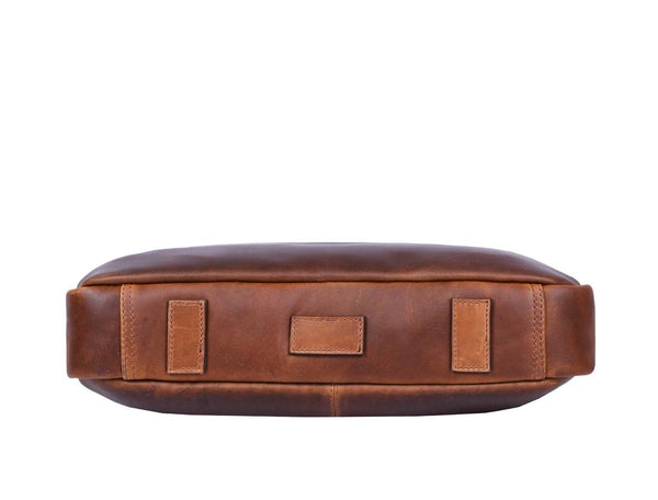 Madison Leather Office Bag - Lux Tan - Aaron Leather Goods