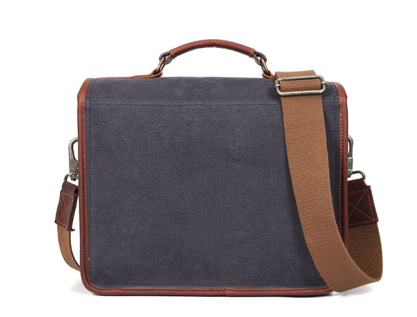 Lourdes Canvas Camera Bag - Gray - Aaron Leather Goods