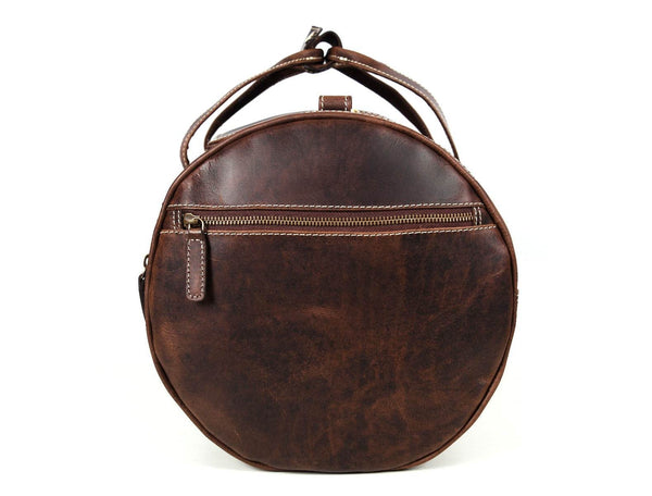 Cordoba Leather Barrel Bag - Brown - Aaron Leather Goods