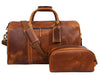 Granada Leather Travel Bag - Caramel Brown - Aaron Leather Goods