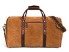 Pomona Leather Suede Weekender Bag - Brown - Aaron Leather Goods