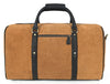 Vermont Leather Suede Weekender Bag - Brown - Aaron Leather Goods