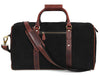 Pomona Leather Suede Weekender Bag - Black - Aaron Leather Goods