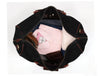 Pomona Leather Suede Weekender Bag - Black - Aaron Leather Goods