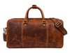 Algiers Leather Duffle Bag 18" - Caramel Brown - Aaron Leather Goods