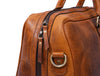 Algiers Leather Duffle Bag 18" - Caramel Brown - Aaron Leather Goods