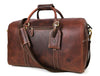 Taranto Leather Weekender Bag - Tan - Aaron Leather Goods