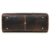 Austin Leather Overnight Bag with Wallet & Toiletry Bag Combo - Dark Brown - Aaron Leather Goods