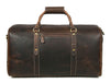 Austin Leather Overnight Bag with Wallet & Toiletry Bag Combo - Dark Brown - Aaron Leather Goods