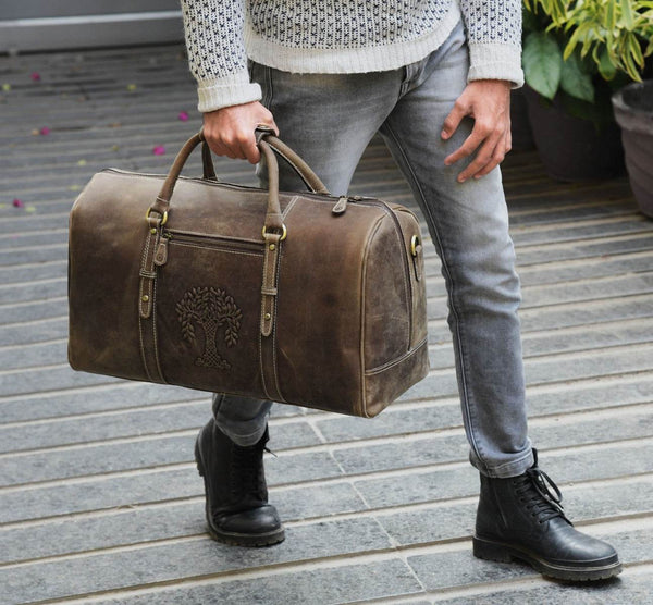 US Ranger Recon Leather Duffle Bag - Aaron Leather Goods