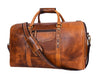 the Leather Weekender Bag Brown - Aaron Leather Goods