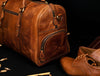 Austin Leather Overnight Bag - Cerulian - Aaron Leather Goods