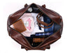 Bordeaux Leather Duffle Bag – Walnut Brown - Aaron Leather Goods