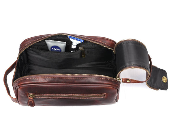 Omaha Leather Toiletry Bag - CFG - Aaron Leather Goods