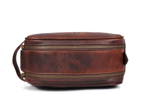 Omaha Leather Toiletry Bag - CFG - Aaron Leather Goods