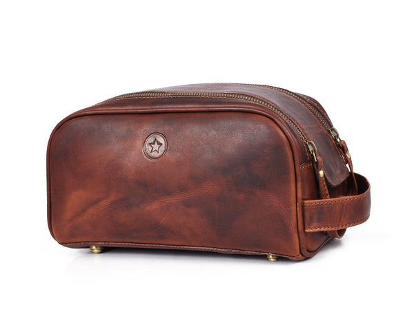 Omaha Leather Toiletry Bag - CFG - Aaron Leather Goods