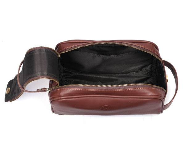 Omaha Leather Toiletry Bag - Multicolor - Aaron Leather Goods