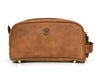 Omaha Leather Toiletry Bag - Tortilla Brown - Aaron Leather Goods